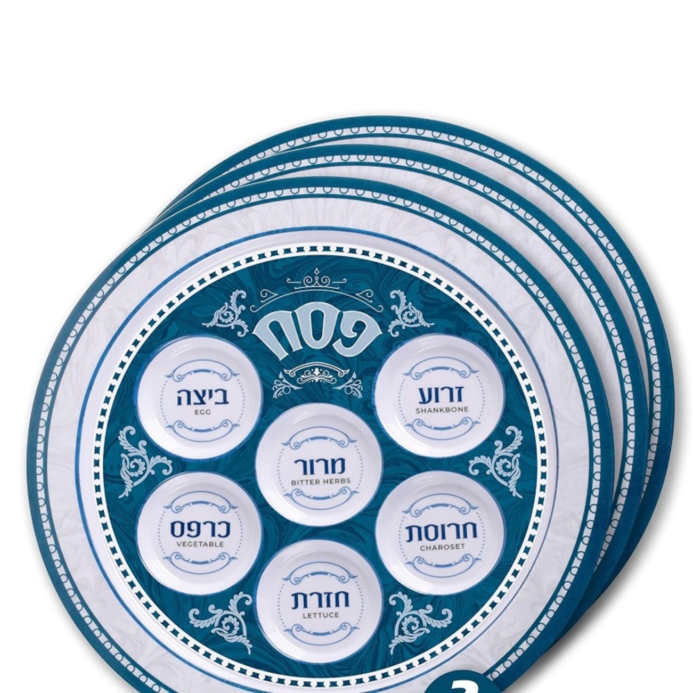 Ner Mitzvah Melamine Passover Seder Plate Set of 3